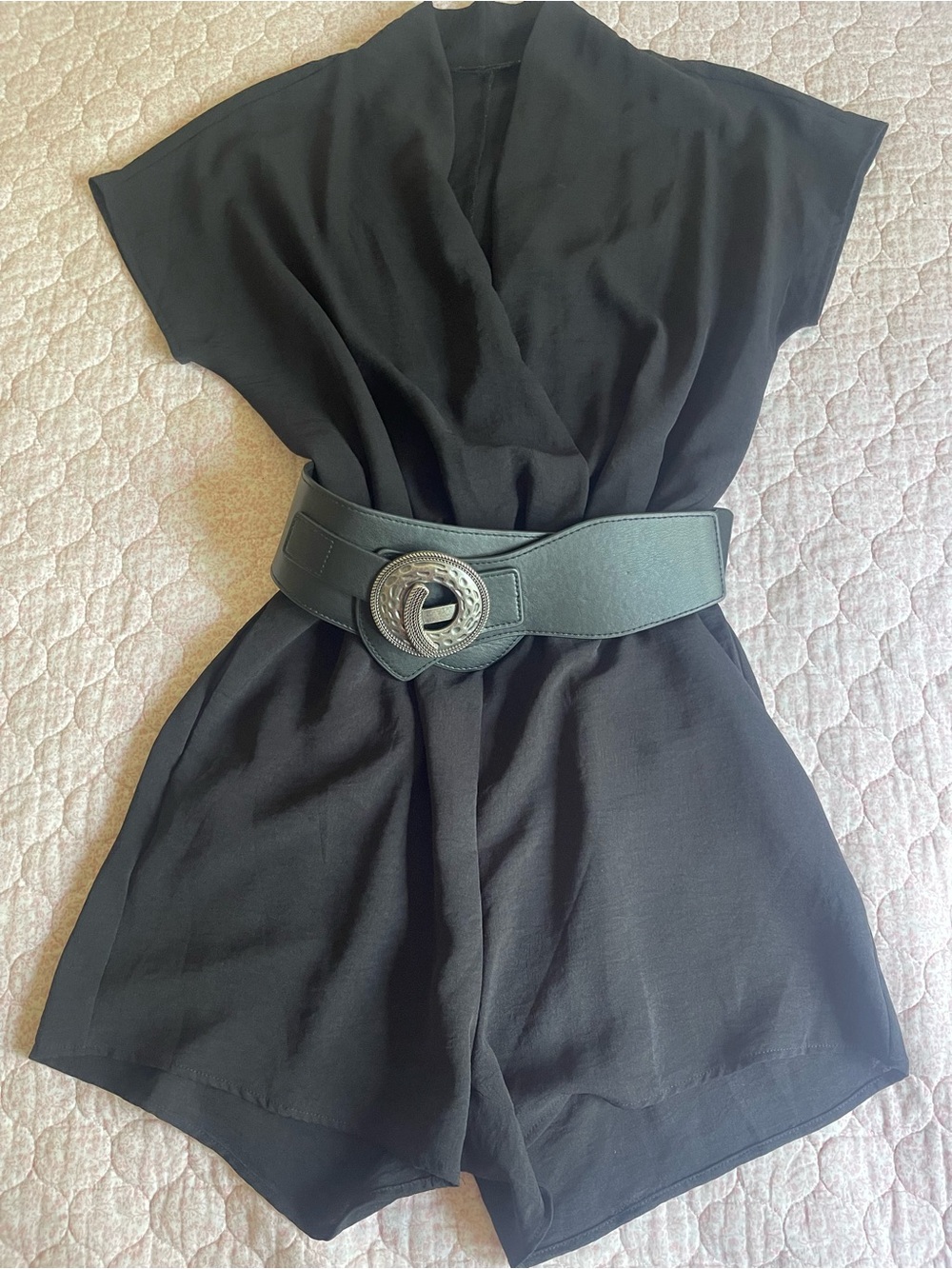 Classic Black Womens Shorts Romper